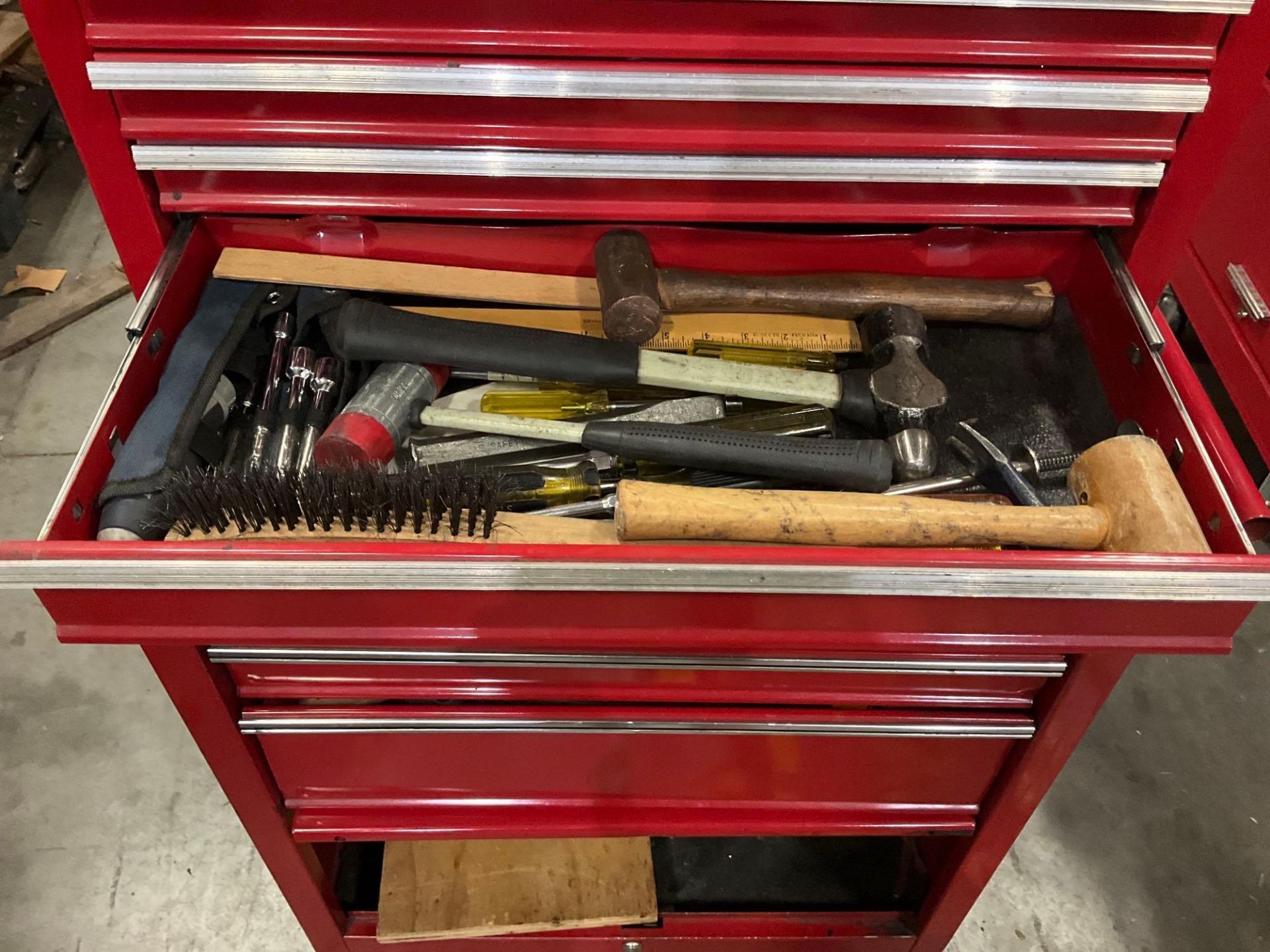 WESTWARD INDUSTRIAL PARTS CABINET / TOOL BOX ON WHEELS WITH CONTENTS , APPROX 30€ W x 18€ L x 4... - Image 10 of 12