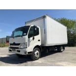 2017 HINO 740 BOX TRUCK,  DIESEL , APPROX GVWR 17,950 LBS, BOX BODY APPROX 18FT,  ETRACKS, BACK U...