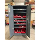 GLOBAL INDUSTRIAL CABINET WITH CONTENTS, APPROX 36€ W x 24€ L x 78€ T