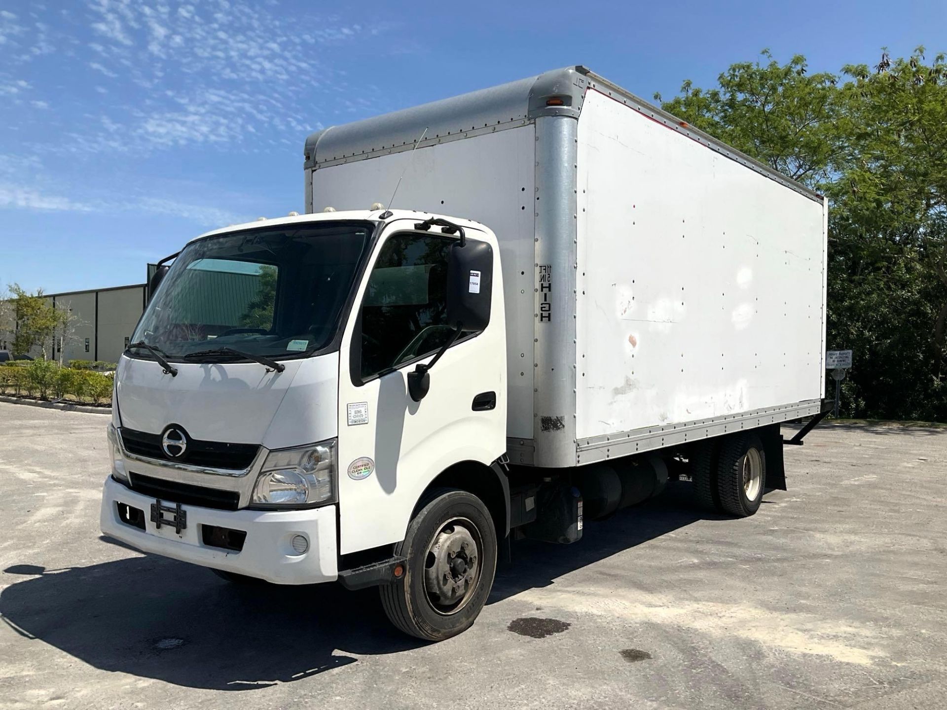 2017 HINO 740 BOX TRUCK , DIESEL , APPROX GVWR 17,950 LBS, BOX BODY APPROX 18FT, ETRACKS, BACK UP...