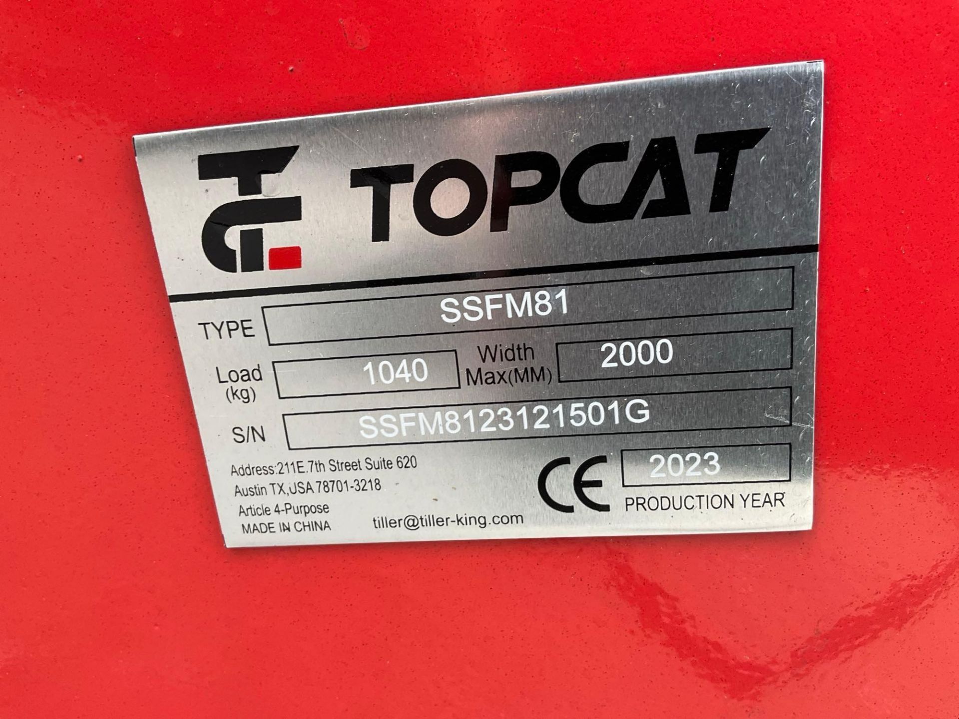 UNUSED 2023 AGT TOPCAT STANDARD FLOW FORESTRY DRUM MULCHER MODEL SSMF81 ATTACHMENT FOR UNIVERSAL ... - Image 9 of 9