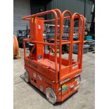 **2015 SNORKEL MAN LIFT MODEL TM12 , ELECTRIC, APPROX MAX PLATFORM HEIGHT 12FT, NON MARKING TIRES...