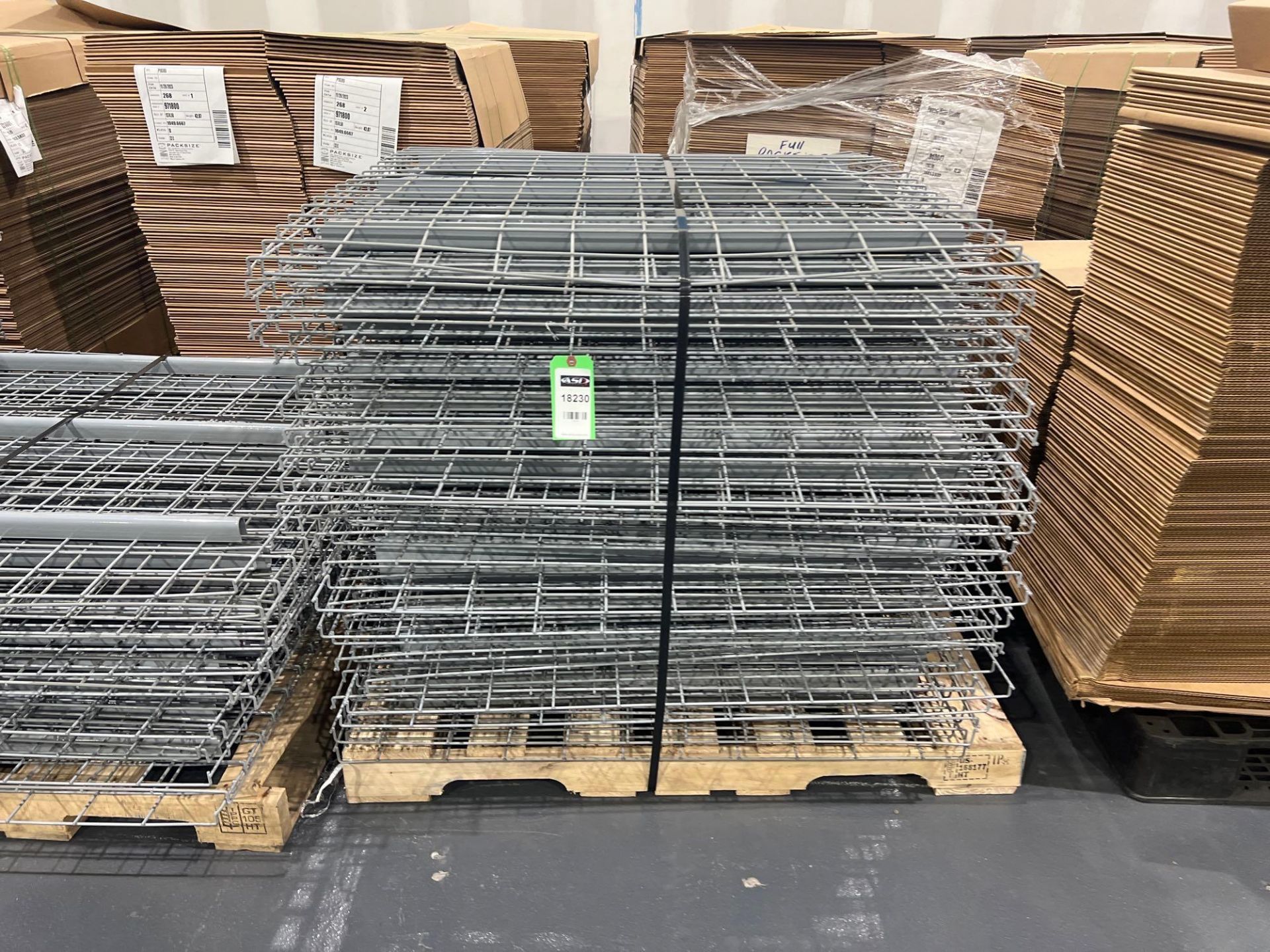 PALLET OF APPROX. 35 WIRE GRATES FOR PALLET RACKING, APPROX. DIMENSIONS 43" X 45" - Image 2 of 4