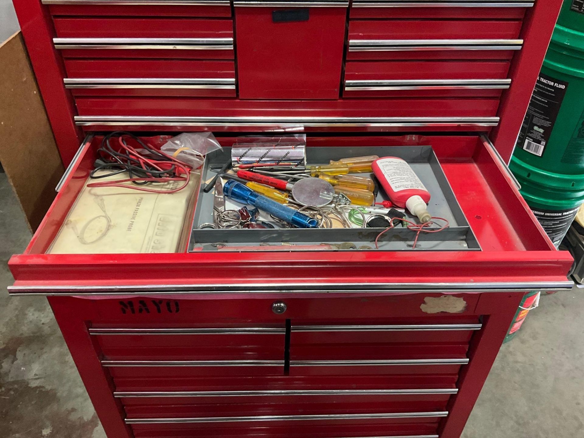WATERLOO INDUSTRIAL PARTS CABINET / TOOL BOX ON WHEELS WITH CONTENTS , APPROX 30€ W x 18€ L x 6... - Image 9 of 17