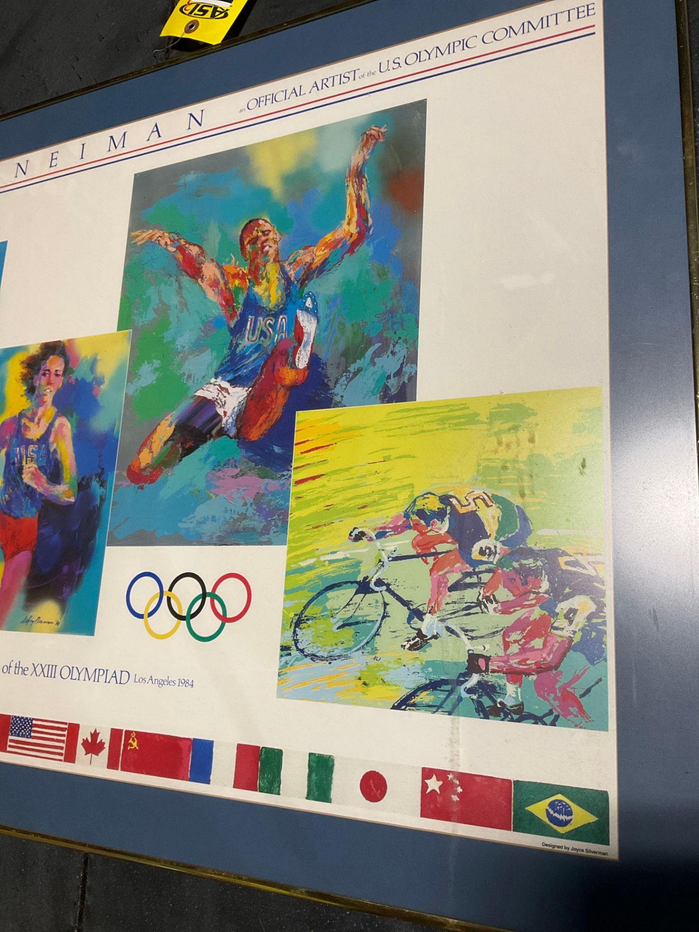 LEROY NEIMAN GAMES OF THE XXIII OLYMPIAD LOS ANGELES 1984 IN FRAME, APPROXIMATELY 37€ L X 27€ W - Bild 2 aus 3