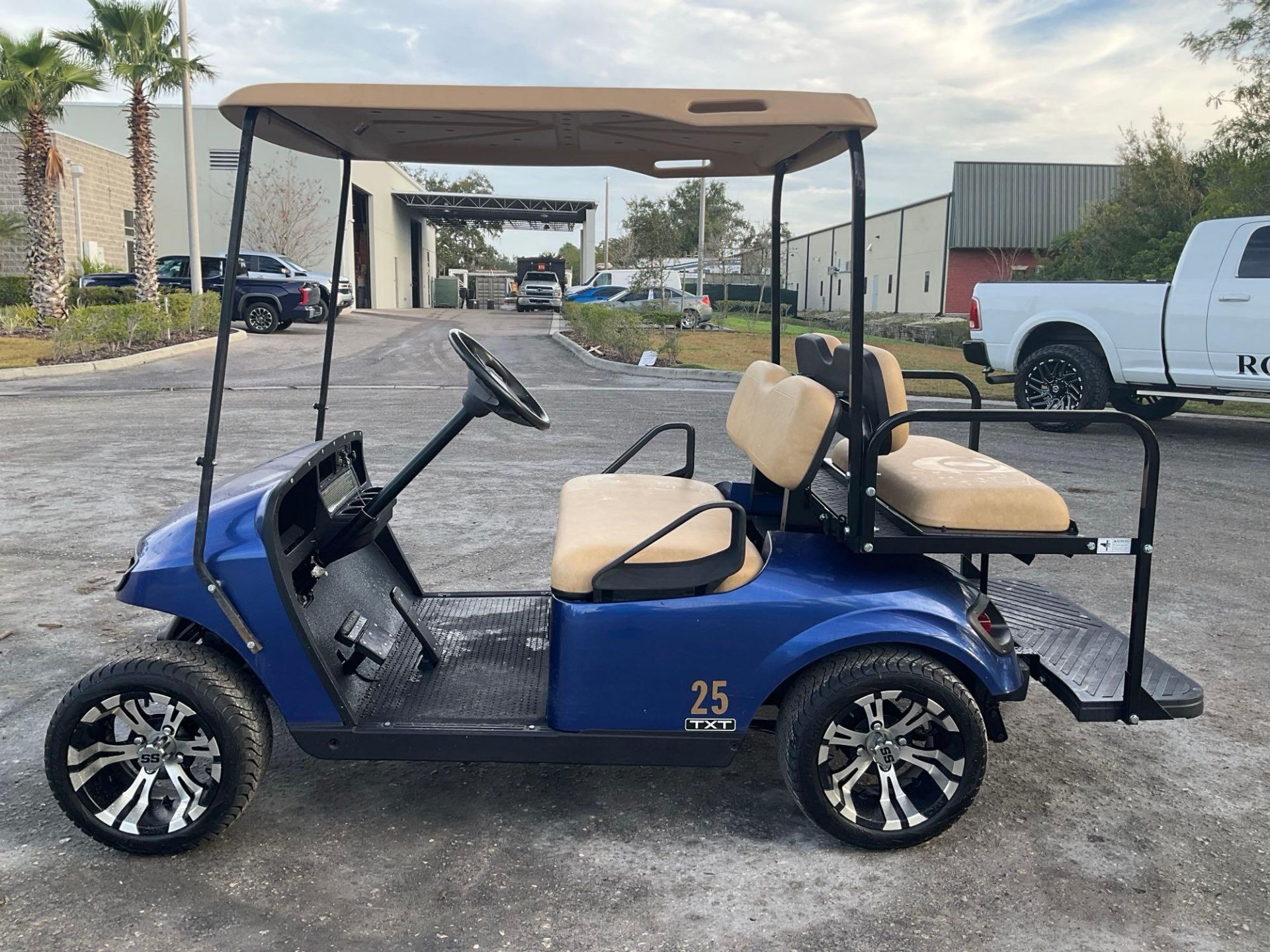 2019 EZ-GO TXT GOLF CART , CUSTOM RIMS, LIFT KIT, BACK SEAT FOLD DOWN TO FLAT BED, 36V BATTERY CH... - Image 2 of 15