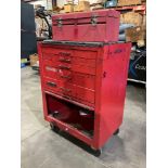 REM/PRO INDUSTRIAL PARTS CABINET / TOOL BOX ON WHEELS WITH CONTENTS , APPROX 30€ W x 18€ L x 37€