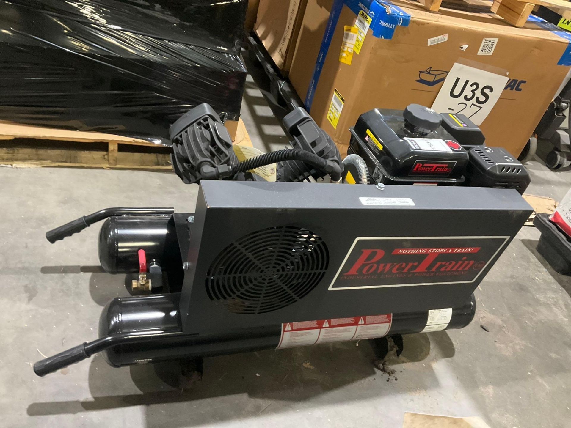 UNUSED POWER TRAIN AIR COMPRESSOR MODEL PT-TT70G-CP, GAS POWERED, APPROX 150 MAX RATED PSI, APPROX - Image 4 of 9