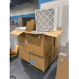 PALLET OF UNUSED AIR FILTERS. 20x20x2.