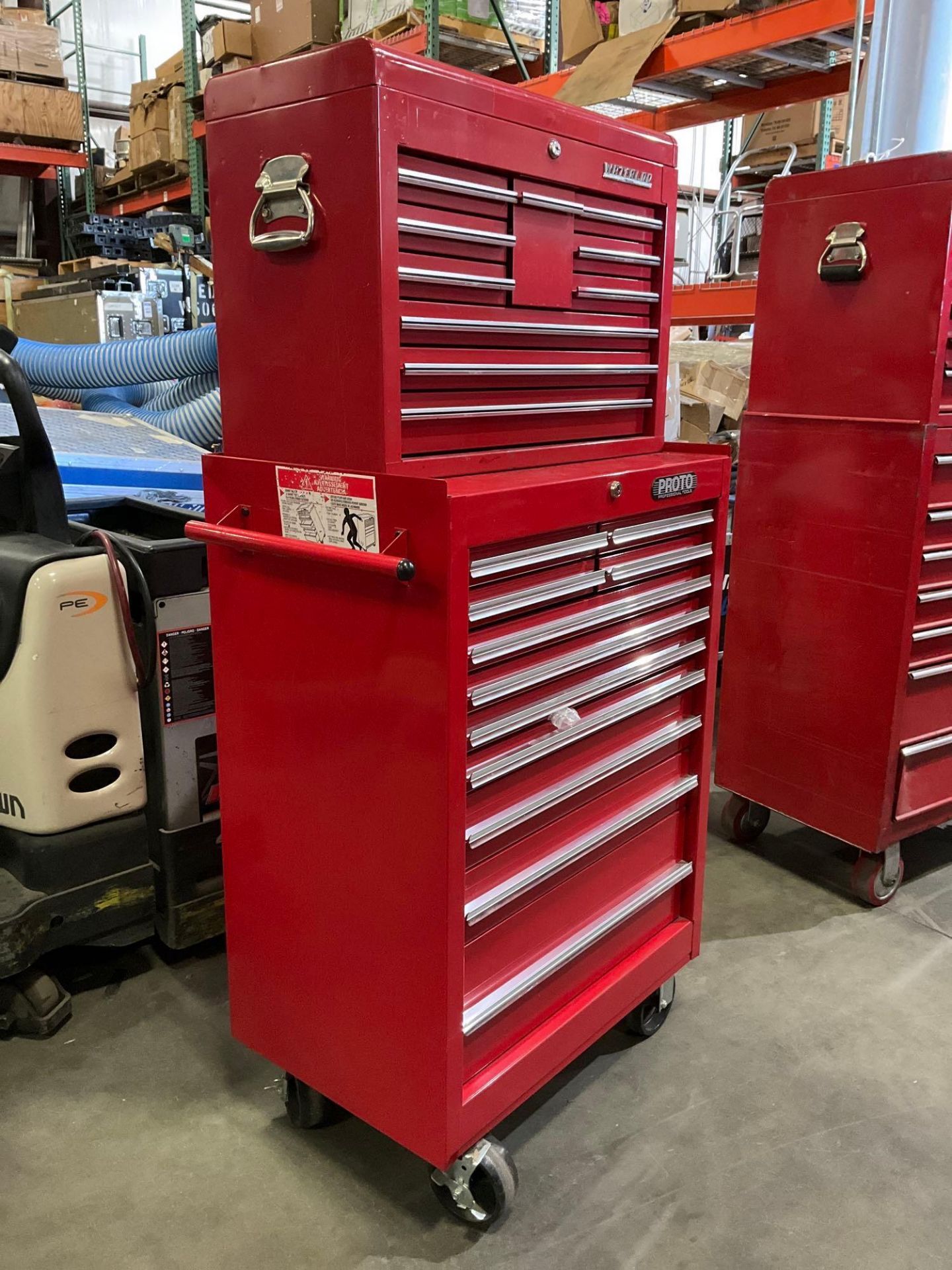 WATERLOO PROTO PROFESSIONAL INDUSTRIAL PARTS CABINET / TOOL BOX ON WHEELS WITH CONTENTS , APPROX ... - Image 2 of 14