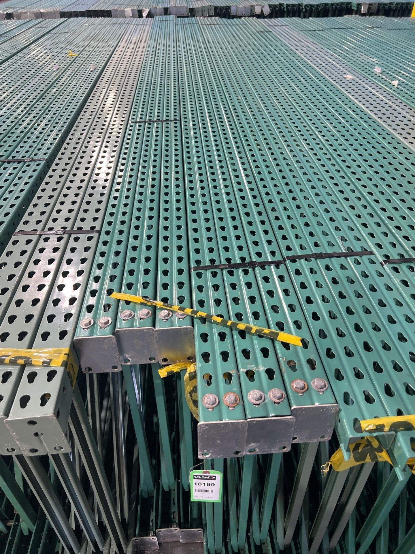 QTY) 6 PALLET RACK UP RIGHTS, 16'