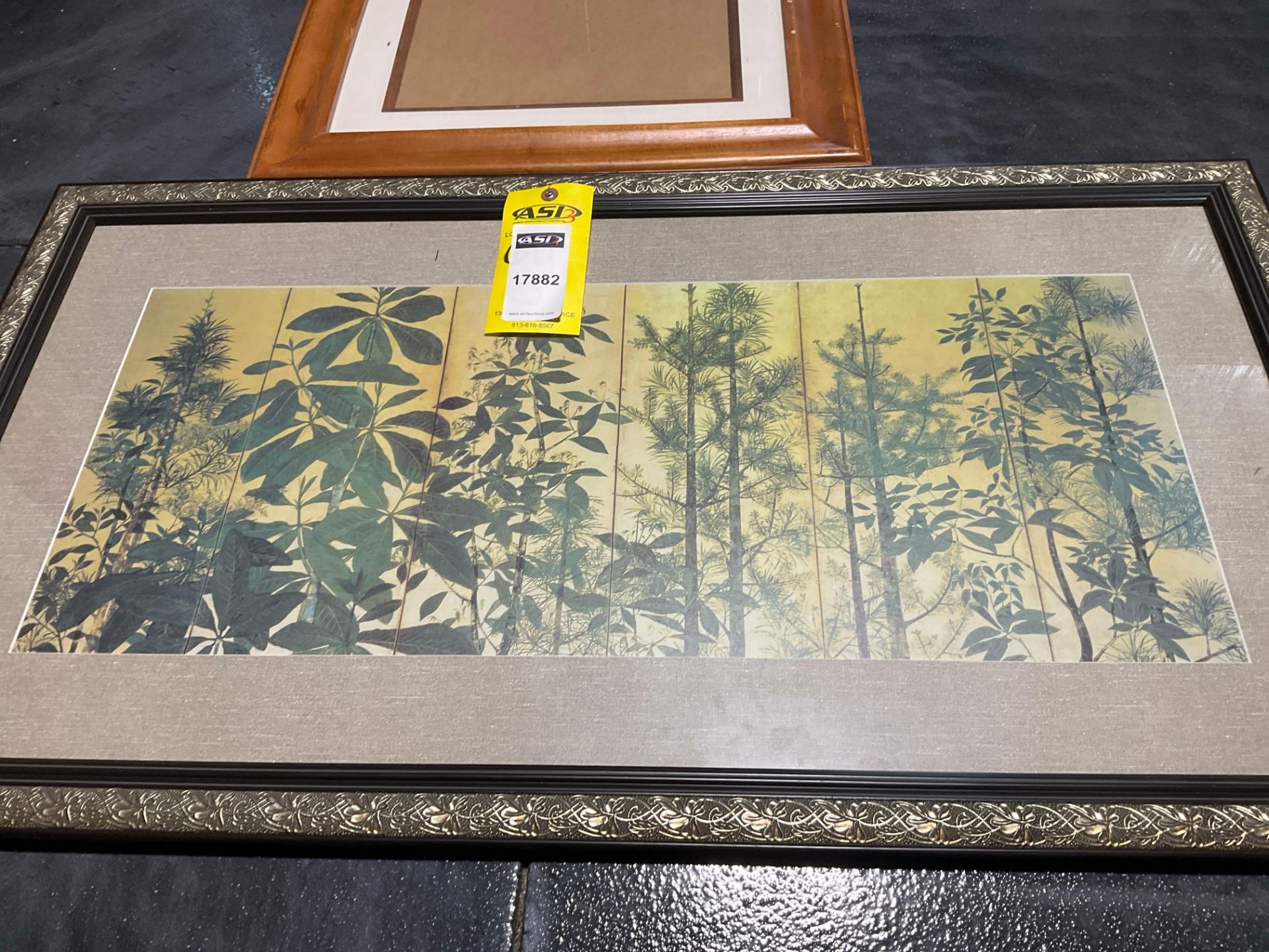 ( 2 ) HOME DECOR, APPROXIMATELY 43€ L X 24€ W; FRAME APPROXIMATELY 24€ L X 20€ W - Image 2 of 4