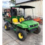 JOHN DEERE GATOR TX UTV, GAS POWERED, HYDRAULIC DUMP BED, HITCH, BILL OF SALE ONLY