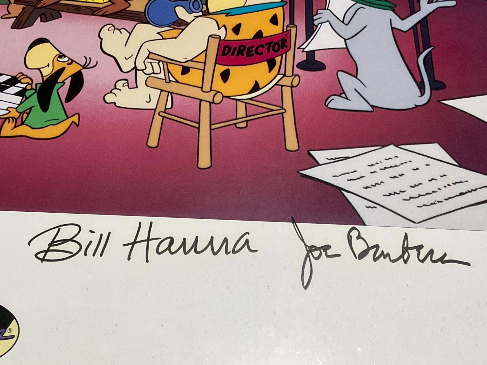 QUIET ON SET SIGNED BY BILL HANNA & JOE BARBERA IN FRAME,  APPROXIMATELY 27€ L X 25€ W - Image 3 of 3