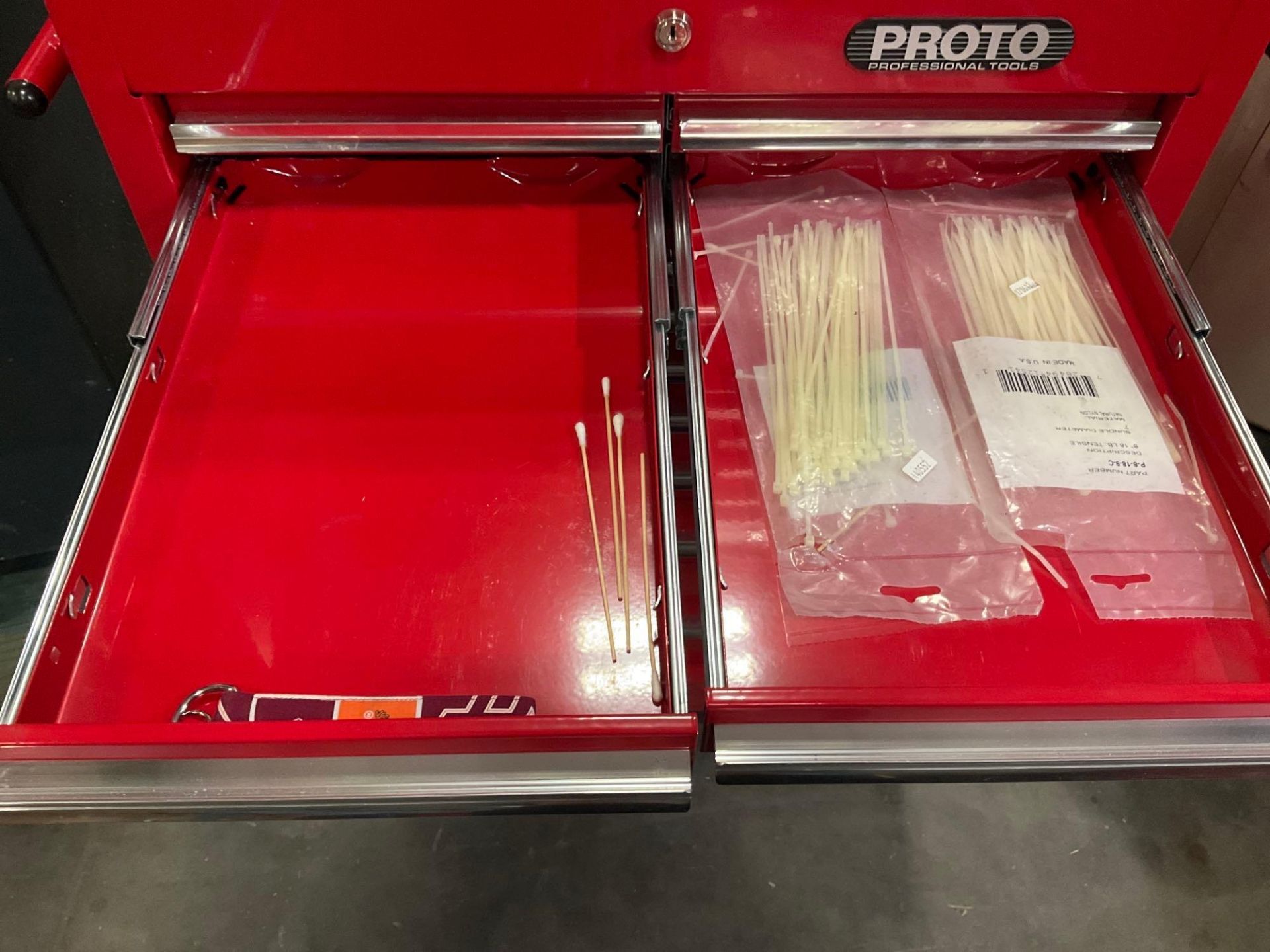 WATERLOO PROTO PROFESSIONAL INDUSTRIAL PARTS CABINET / TOOL BOX ON WHEELS WITH CONTENTS , APPROX ... - Image 7 of 14