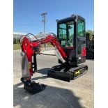 UNUSED 2024 CAPTOK MINI CRAWLER EXCAVATOR MODEL CK10C, GAS POWERED, ENCLOSED CAB, RUBBER TRACKS, ...