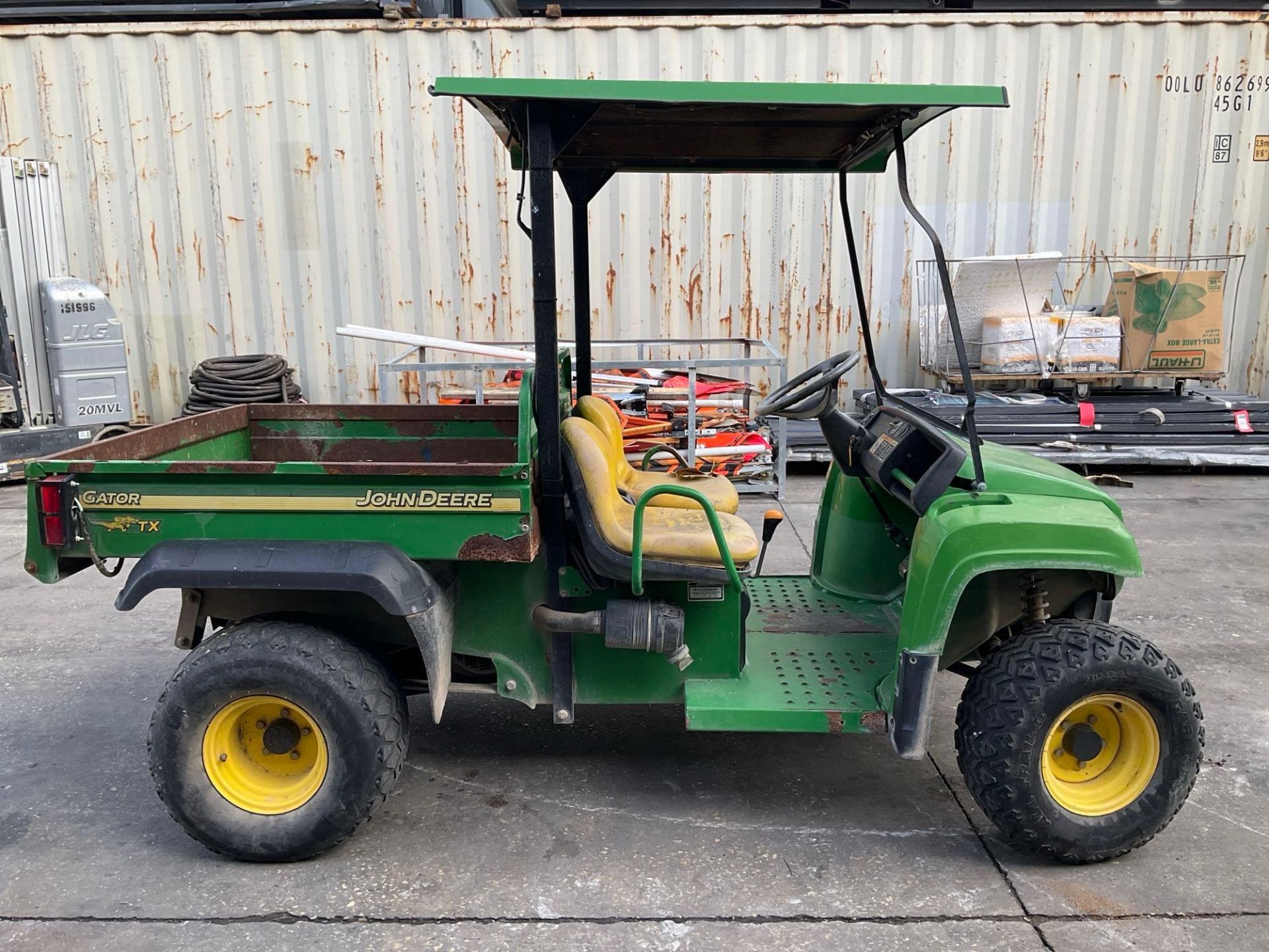 JOHN DEERE GATOR TX UTV, GAS POWERED, HYDRAULIC DUMP BED, HITCH, BILL OF SALE ONLY - Image 3 of 11