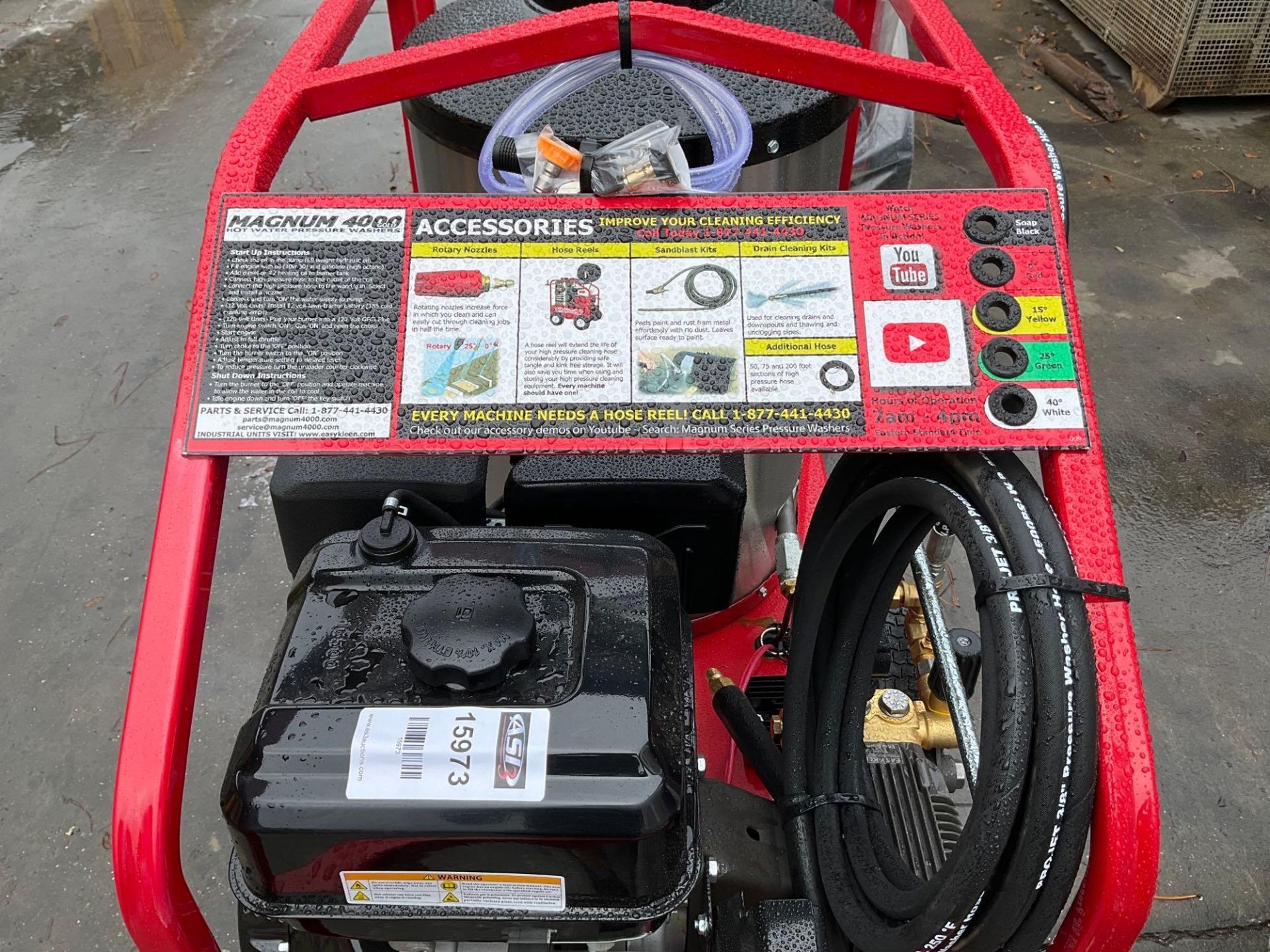 UNUSED 2023 MAGNUM 4000 SERIES GOLD HOT WATER PRESSURE WASHER,DIESEL GAS POWER, ELECTRIC START, A... - Image 8 of 13