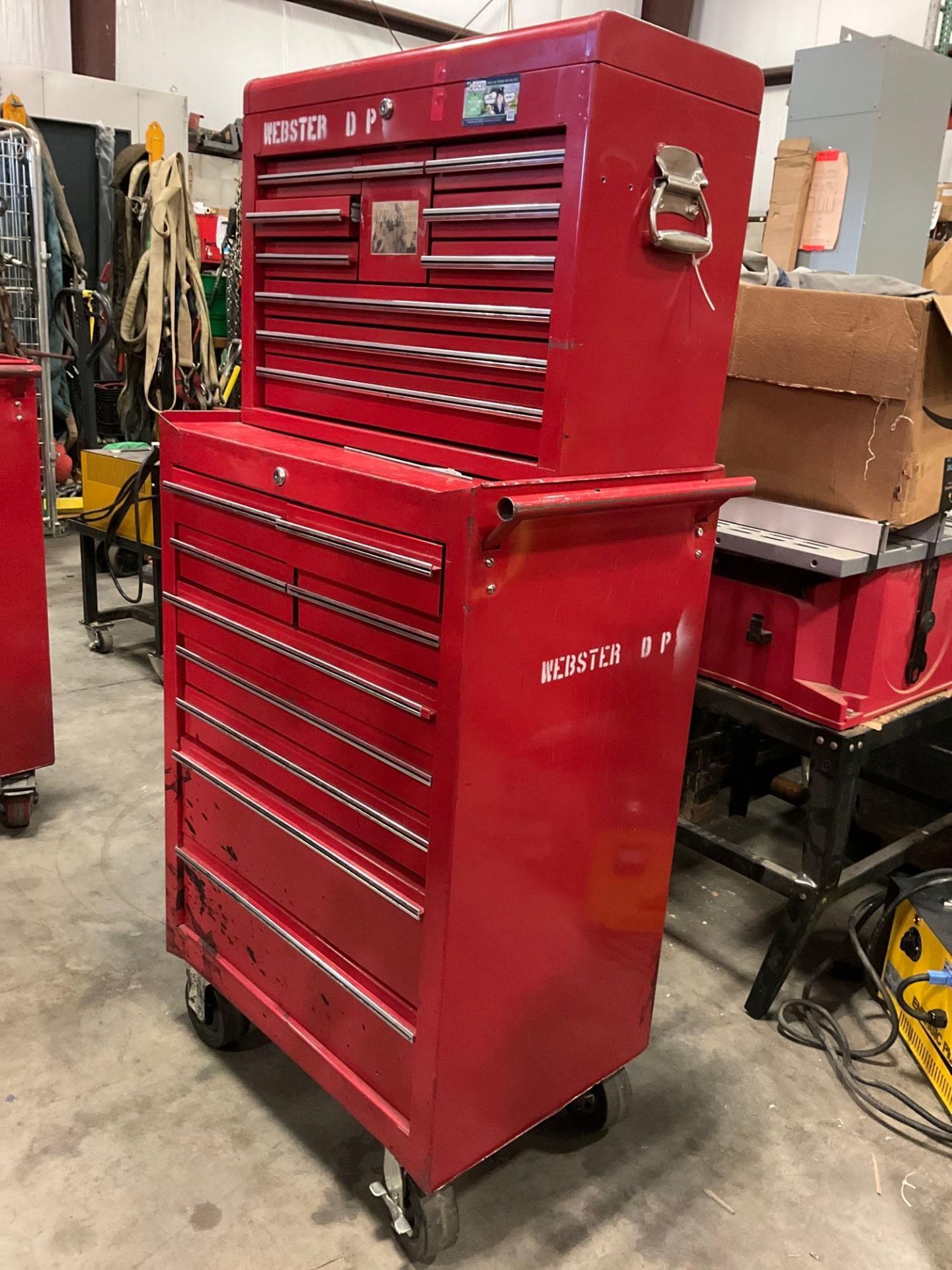 INDUSTRIAL PARTS CABINET / TOOL BOX ON WHEELS WITH CONTENTS , APPROX 30€ W x 18€ L x 60€ T - Image 3 of 12