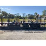 SET OF UNUSED GREAT BEAR 20FT BI PARTING WROUGHT IRON GATES, 10FT EACH PIECE (20' TOTAL WIDTH). 2...