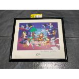 QUIET ON SET SIGNED BY BILL HANNA & JOE BARBERA IN FRAME,  APPROXIMATELY 27€ L X 25€ W