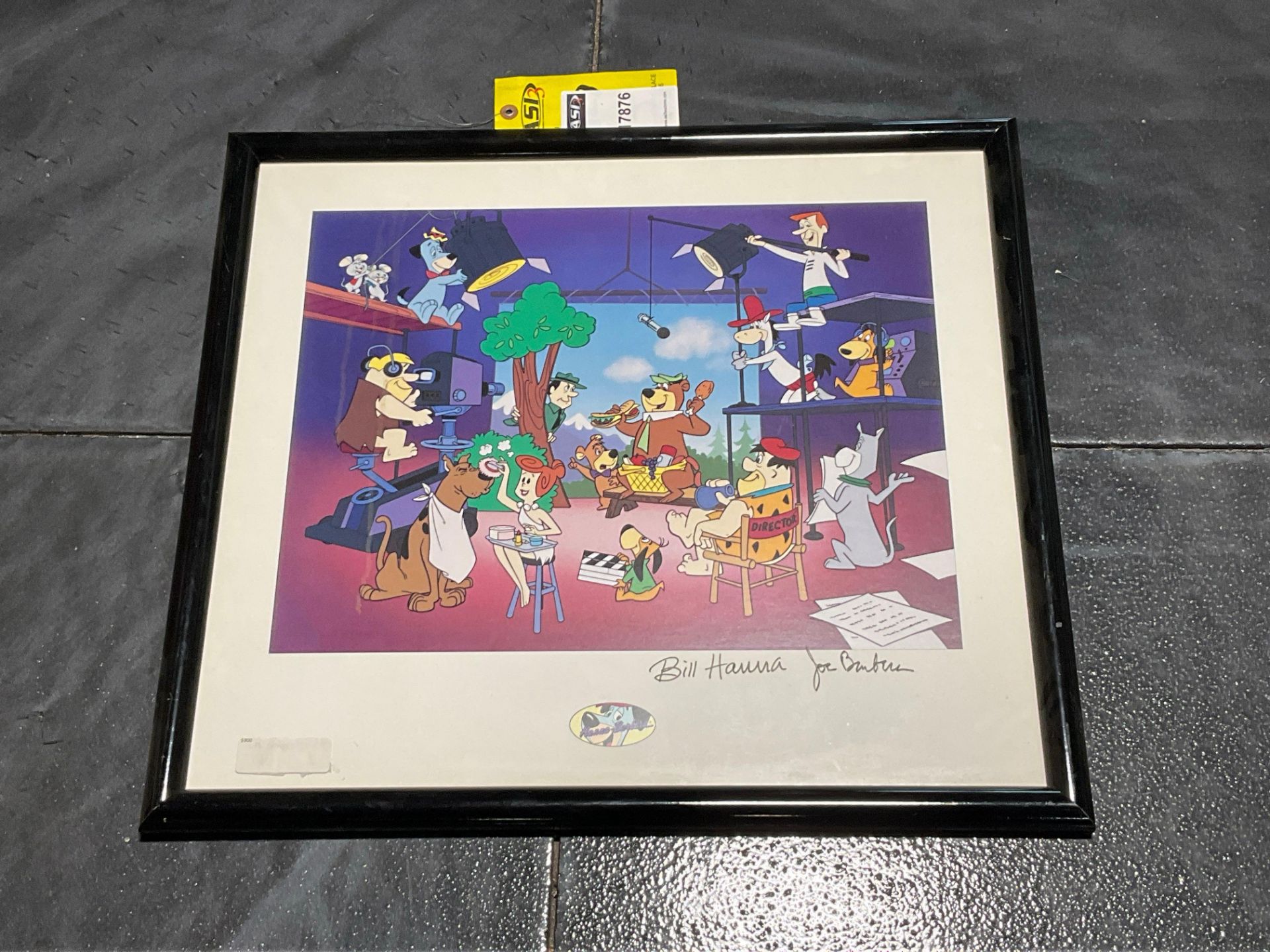 QUIET ON SET SIGNED BY BILL HANNA & JOE BARBERA IN FRAME,  APPROXIMATELY 27€ L X 25€ W