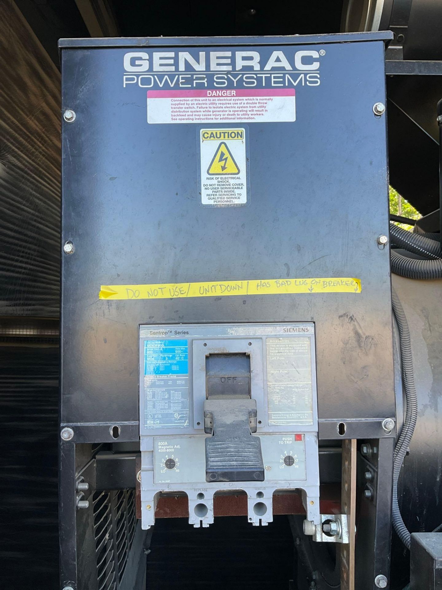 GENERAC 500KW DIESEL GENERATOR, APPROX 230€ L x 63€ DEEP, MUFFLER WILL BE REMOVED FOR TRANSPORT - Image 13 of 13