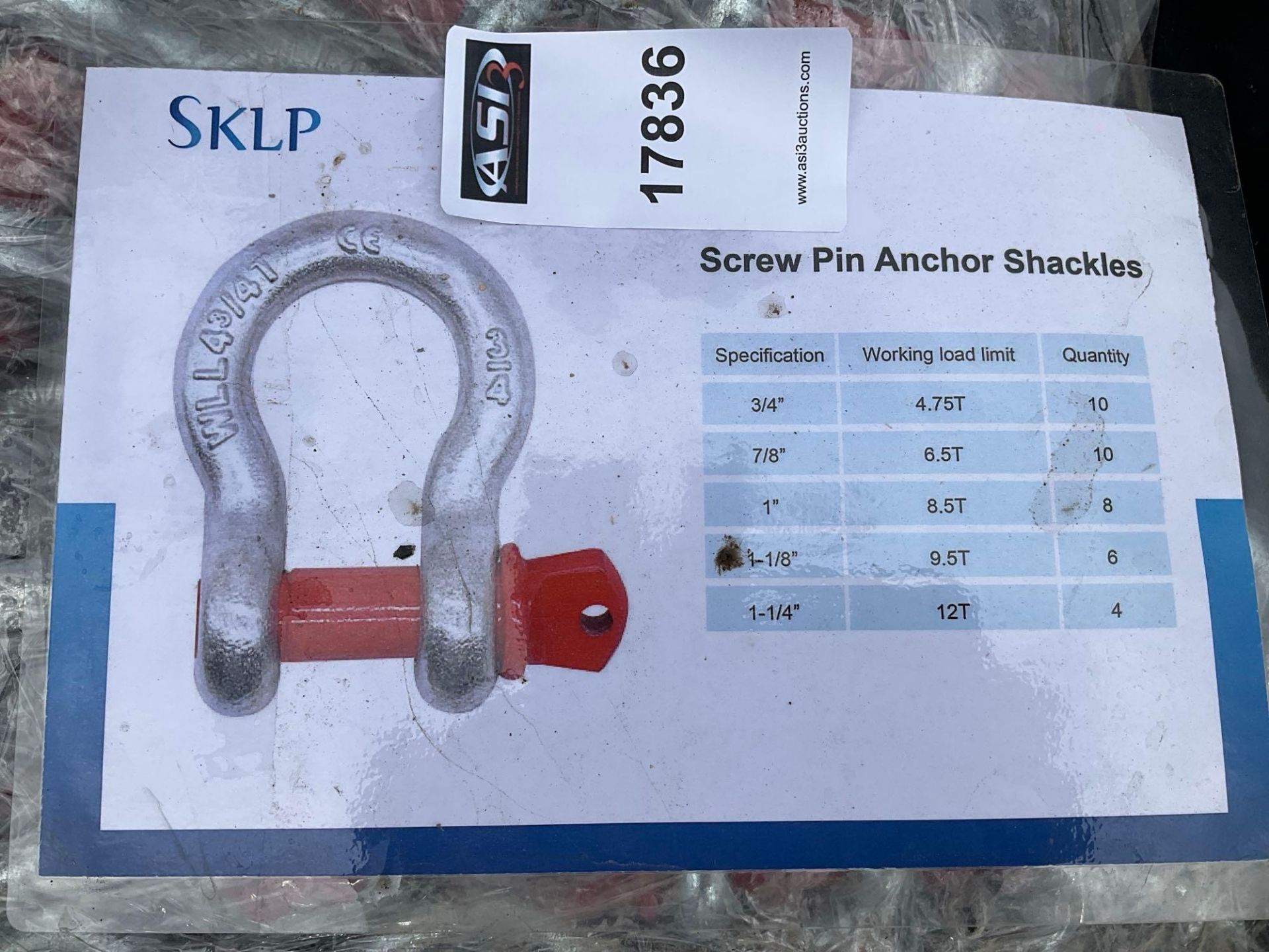 UNUSED SKLP SCREW PIN ANCHOR SHACKLES , APPROX 38PC - Image 4 of 4