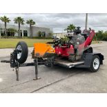 2018 BARRETO E30SGB WALK BEHIND CRAWLER STUMP GRINDER WITH TRAILER, RUBBER TRACKS, BILL OF SALE O...