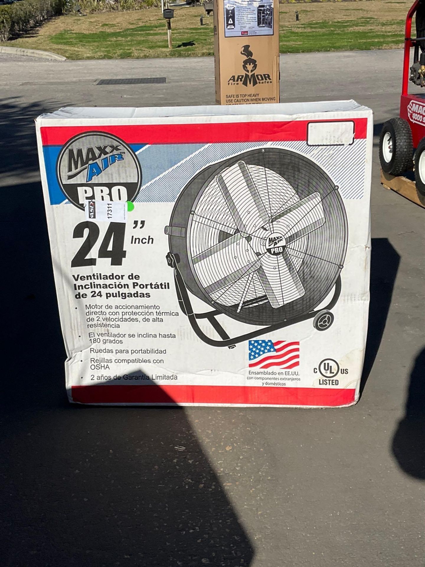 UNUSED MAX AIR PRO 24€  PORTABLE INDUSTRIAL FAN MODEL RCBF24TF