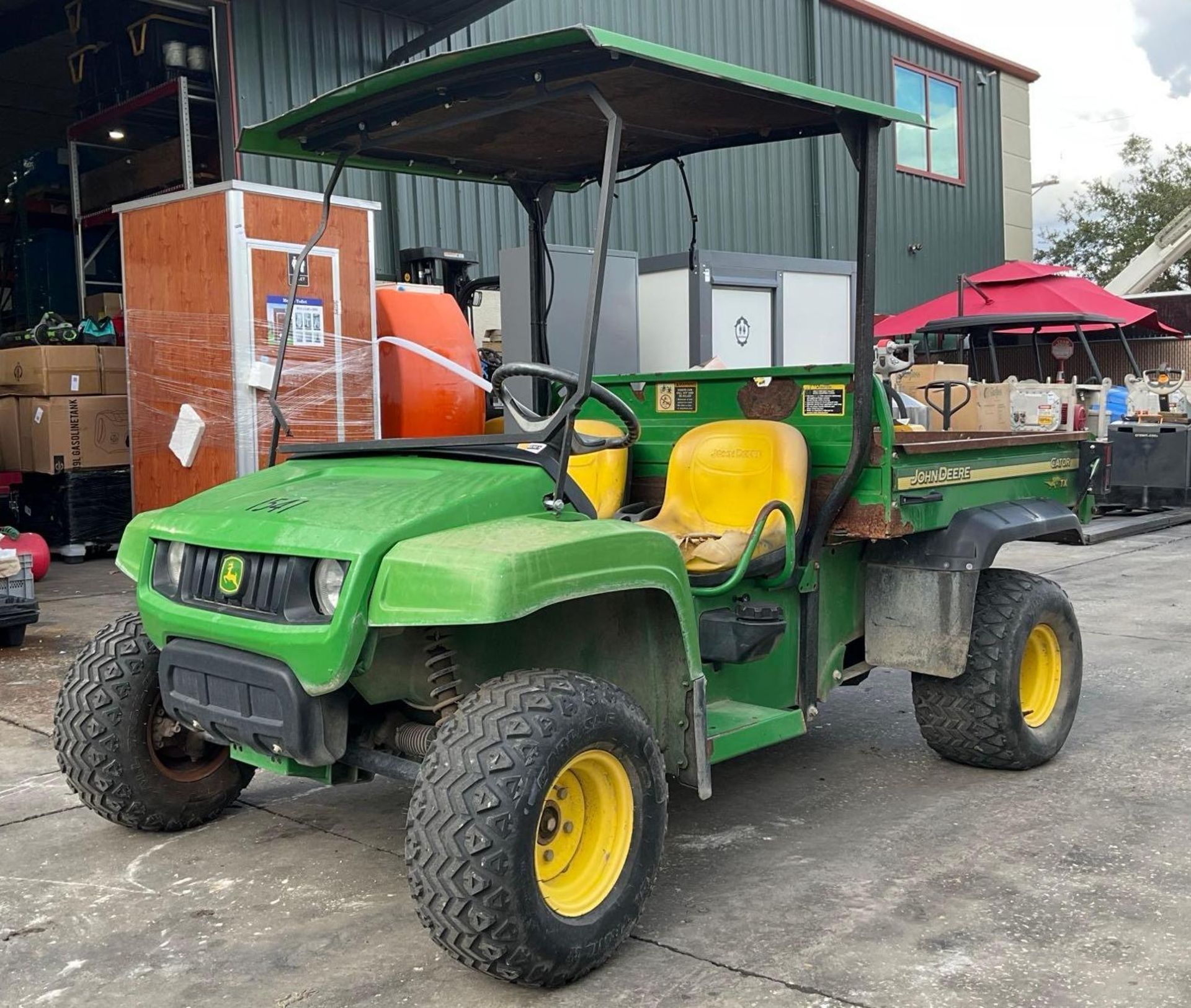 JOHN DEERE GATOR TX UTV, GAS POWERED, HYDRAULIC DUMP BED, HITCH, BILL OF SALE ONLY - Image 7 of 11