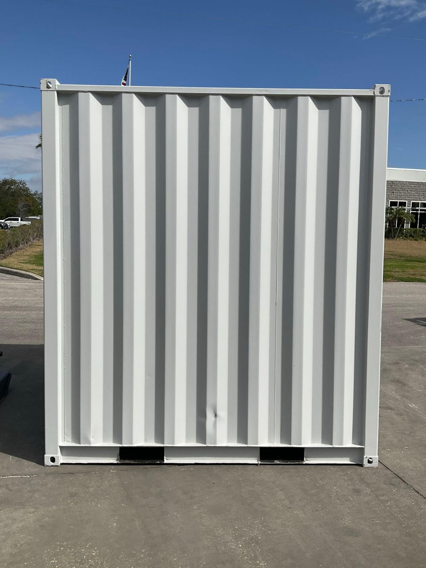 9' OFFICE / STORAGE CONTAINER, FORK POCKETS WITH SIDE DOOR ENTRANCE & SIDE WINDOW, APPROX 99'' T x - Image 6 of 11