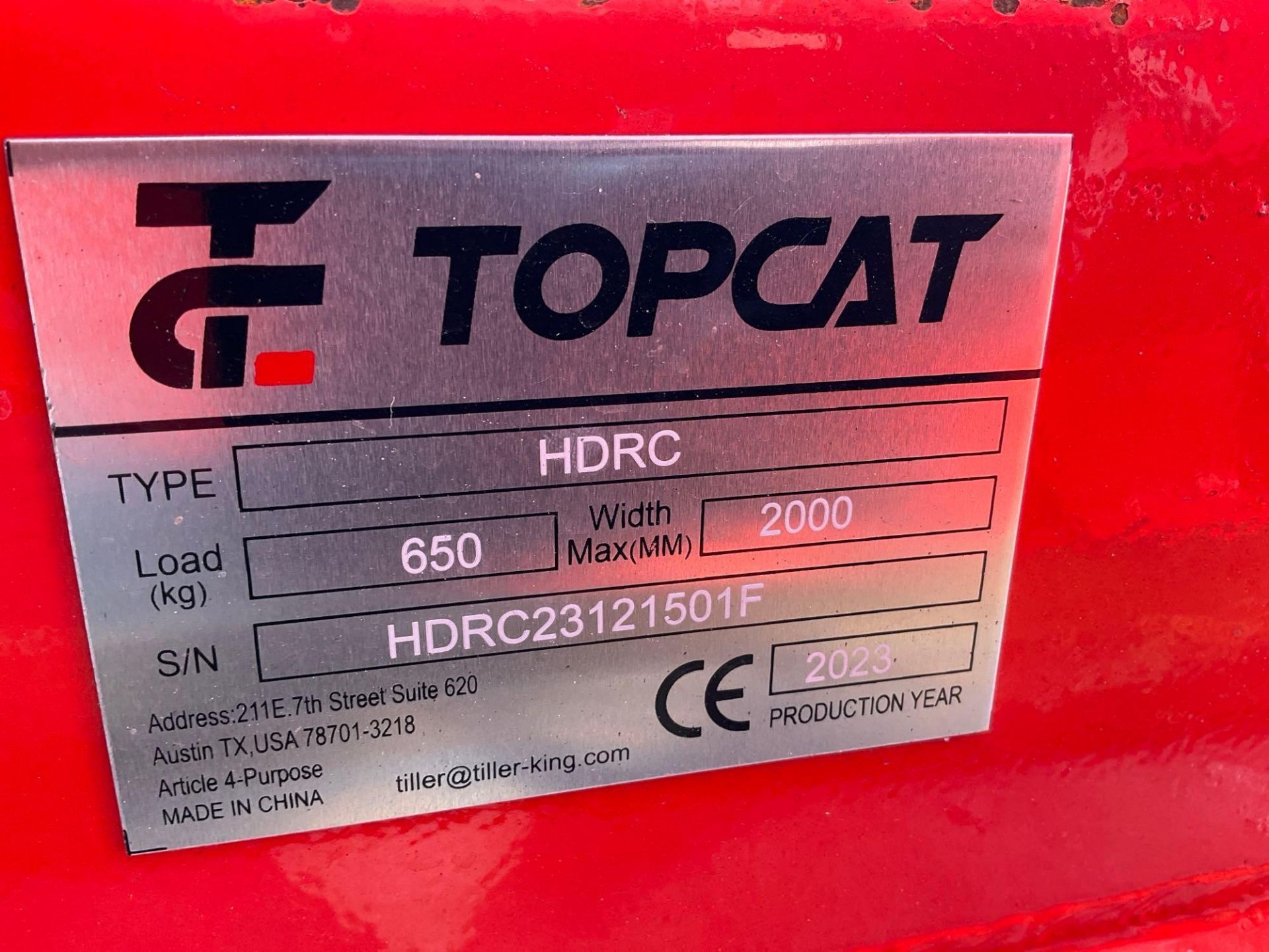 UNUSED 2023 TOPCAT ATTACHMENT MODEL HDRC FOR UNIVERSAL SKID STEER, APPROX 77€ - Image 9 of 9