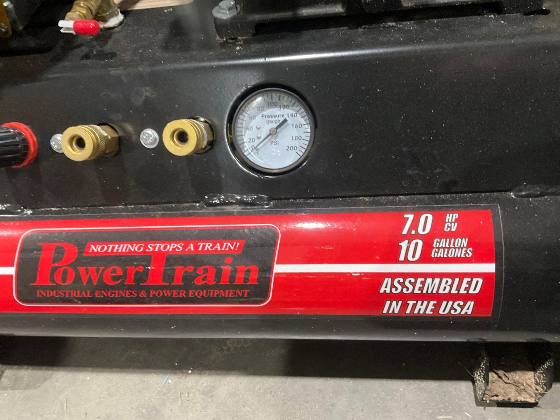 UNUSED POWER TRAIN AIR COMPRESSOR MODEL PT-TT70G-CP, GAS POWERED, APPROX 150 MAX RATED PSI, APPROX - Image 5 of 9