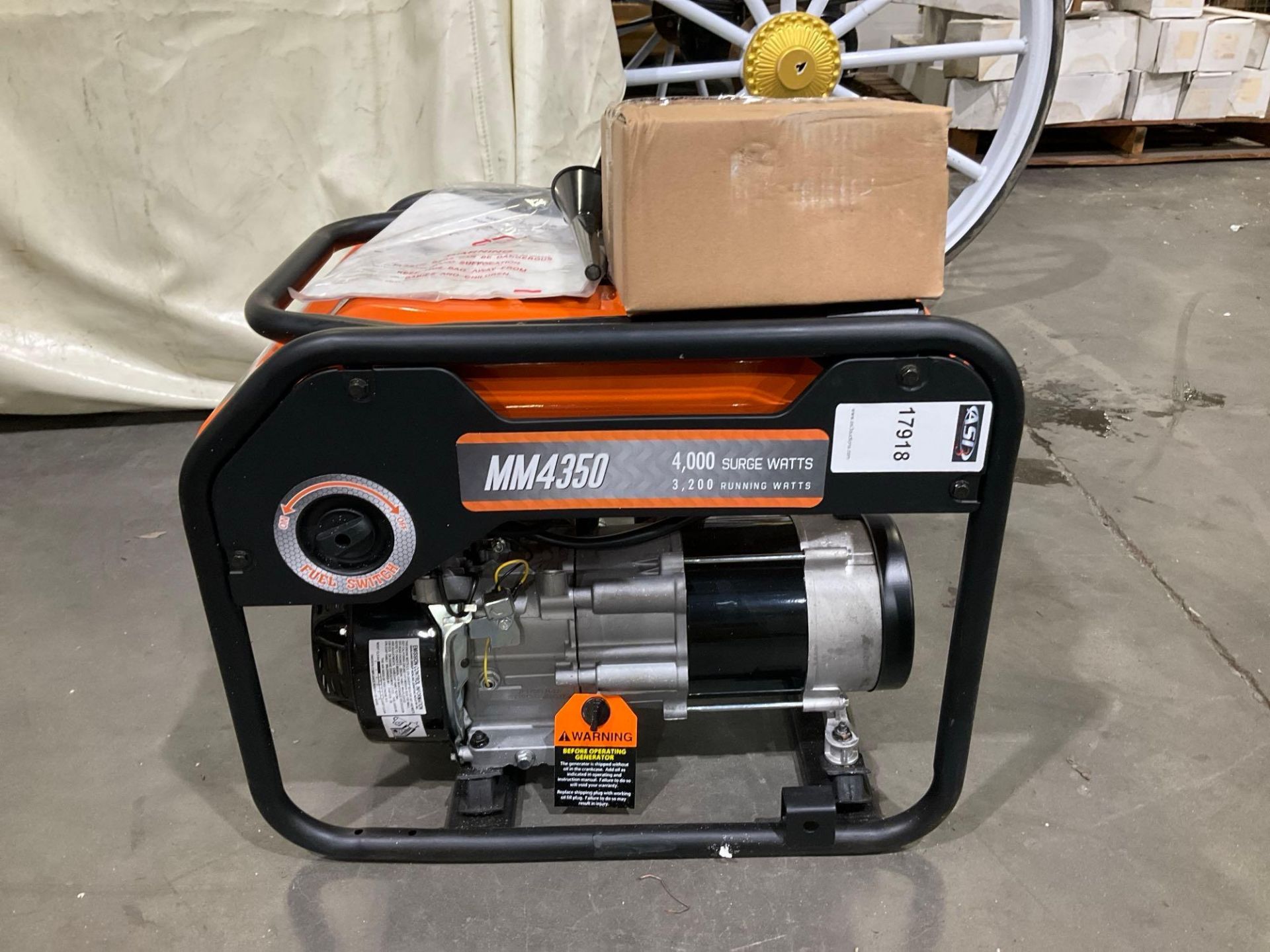UNUSED MECH MARVELS MM4350 PORTABLE GAS GENERATOR, APPROX 4000 SURGE WATTS - Image 2 of 9