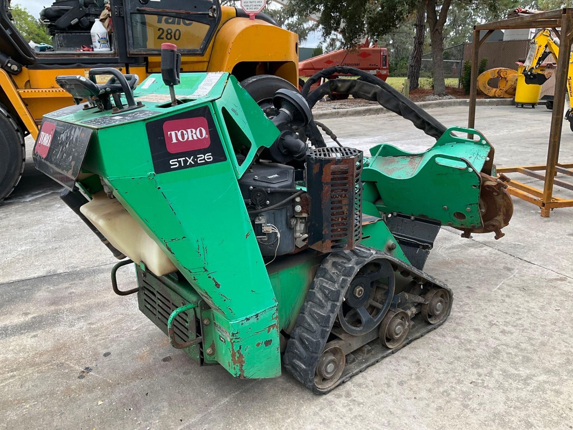 TORO STX-26 STUMP GRINDER MODEL 23208G, KAWASAKI MOTOR , RUBBER TRACKS, - Image 2 of 10