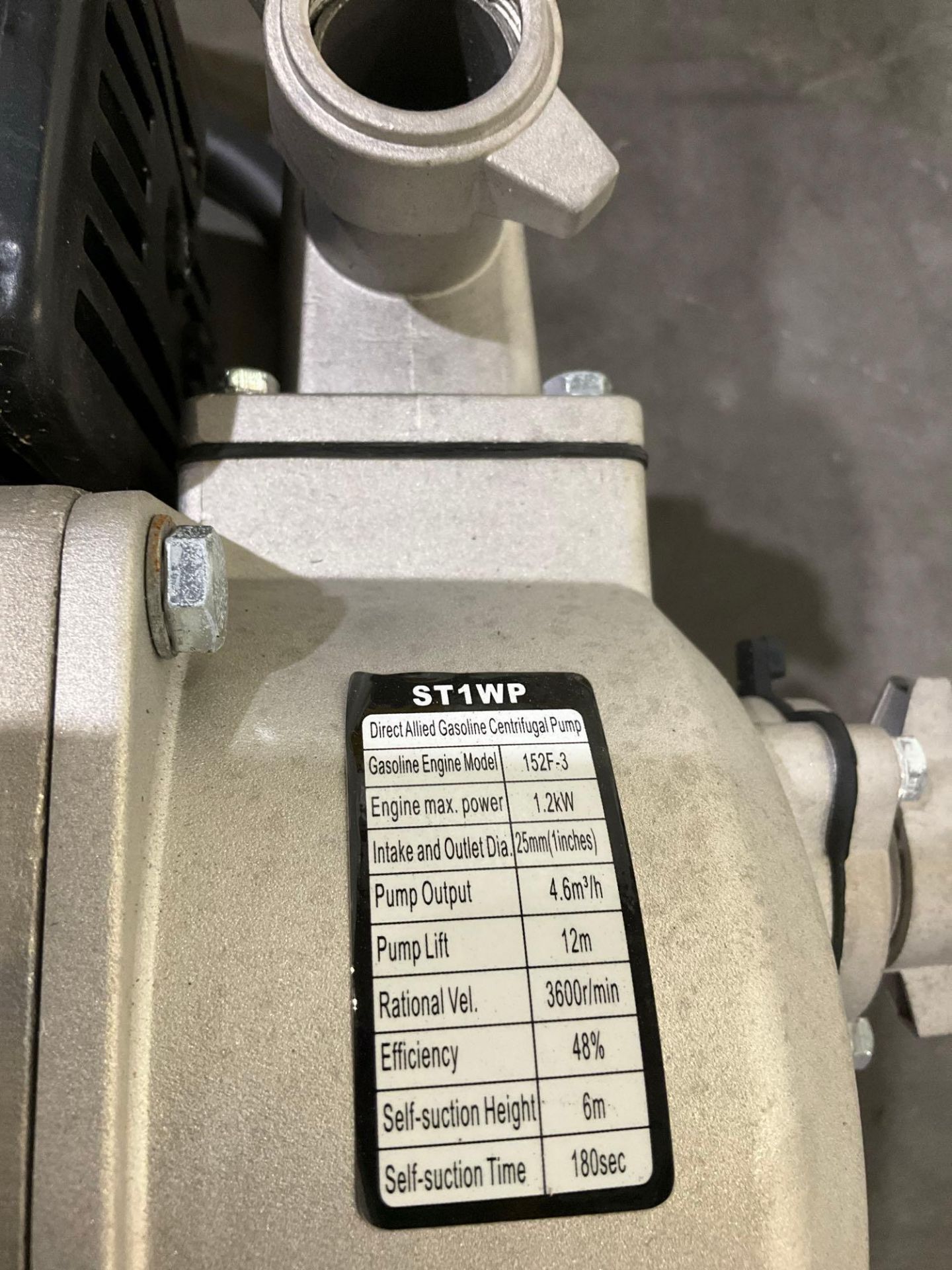 UNUSED LIFAN 1€ DEWATERING PUMP MODEL ST1WP; APPROX 3.0 HP - Image 8 of 8