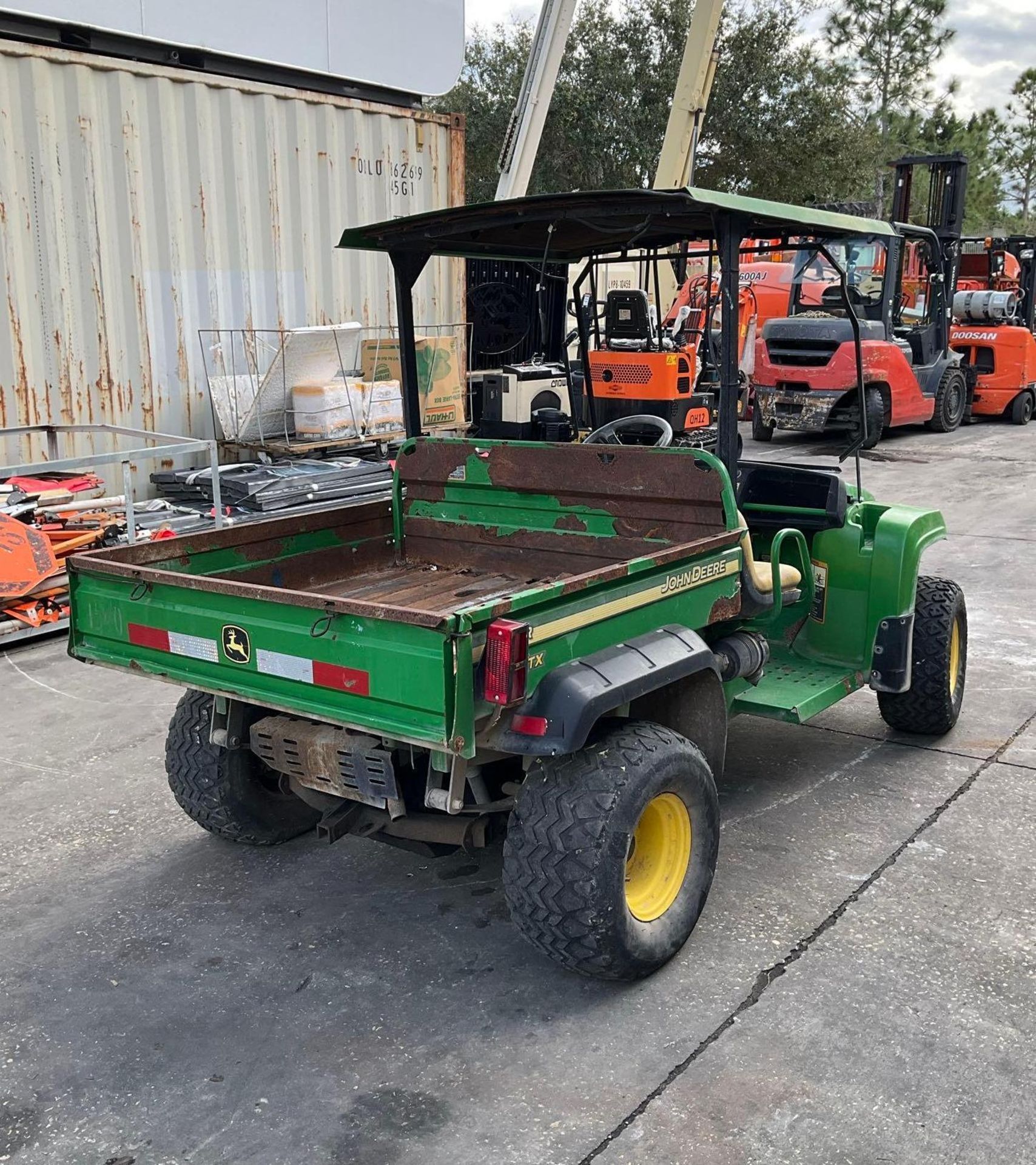 JOHN DEERE GATOR TX UTV, GAS POWERED, HYDRAULIC DUMP BED, HITCH, BILL OF SALE ONLY - Image 6 of 11