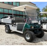 CLUB CAR CARRYALL 252 , GAS POWERED, MANUAL DUMP BED, HITCH , BILL OF SALE ONLY, RUNS & DRIVES