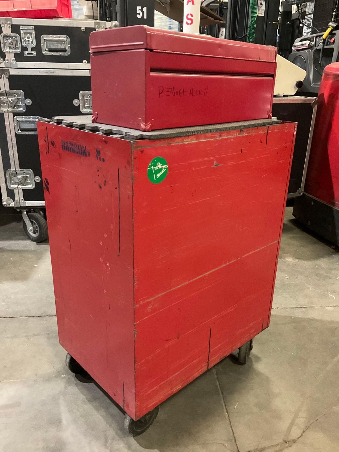 REM/PRO INDUSTRIAL PARTS CABINET / TOOL BOX ON WHEELS WITH CONTENTS , APPROX 30€ W x 18€ L x 37€ - Image 5 of 11