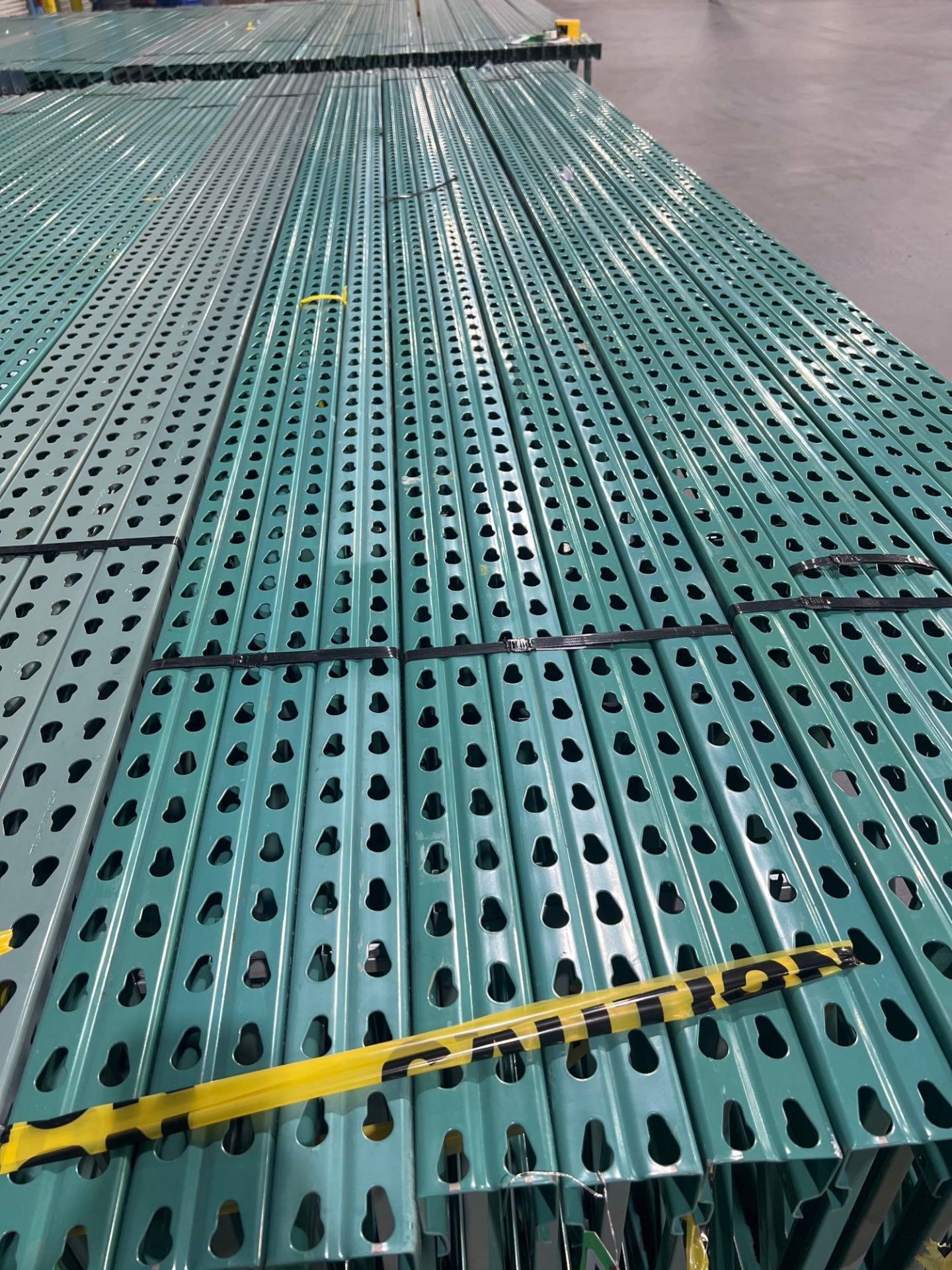 QTY) 7 PALLET RACK UP RIGHTS, 16'