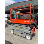 SKYJACK SCISSOR LIFT MODEL SJIII 3219, ELECTRIC, APPROX MAX PLATFORM HEIGHT 19FT, NON MARKING TIR...