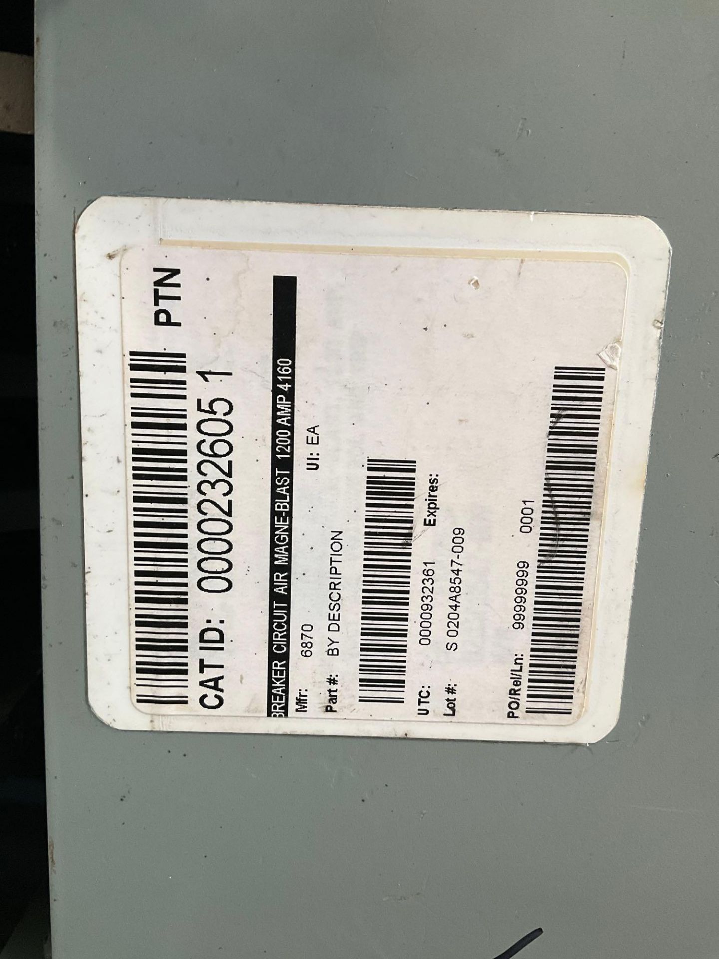 GE - GENERAL ELECTRIC MAGNE-BLAST CIRCUIT BREAKER, TYPE AM-4.16-350-2H, 60HZ, 1200 AMP - Image 11 of 13