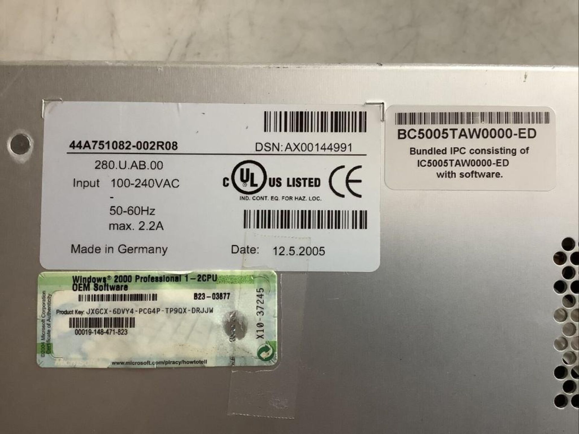 GE FANUC 44A751082-002R08 INTELLIGENCE PANEL IPC - Image 6 of 7