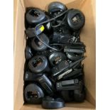 LOT OF ASSORTED MOTOROLA WALKIE-TALKIES, BATTERIES, AND CHARGER BASES