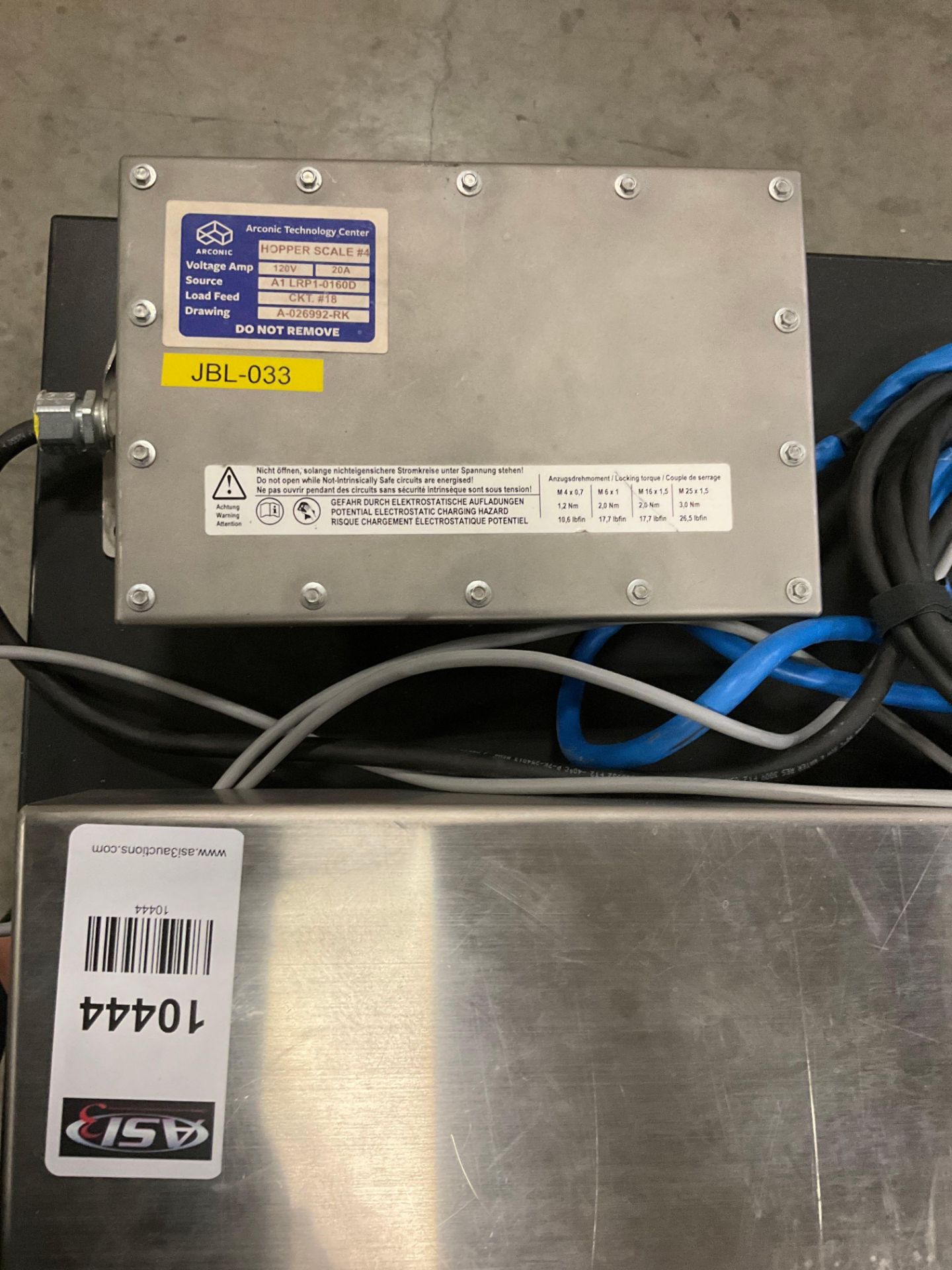 METTLER TOLEDO IND560X-HARSH HOPPER SCALE WITH ARCONIC POWER SUPPLY APPROX 120V , 20A - Bild 10 aus 10