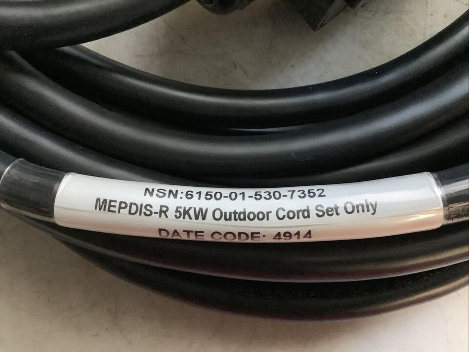 ...( 34 ) LEX 6150-01-530-7352 DB20QD50SEPS 2 Pole, 3 Wire, 20A 120V OUTDOOR CORD 50' IRP ( 18 ).... - Image 8 of 22
