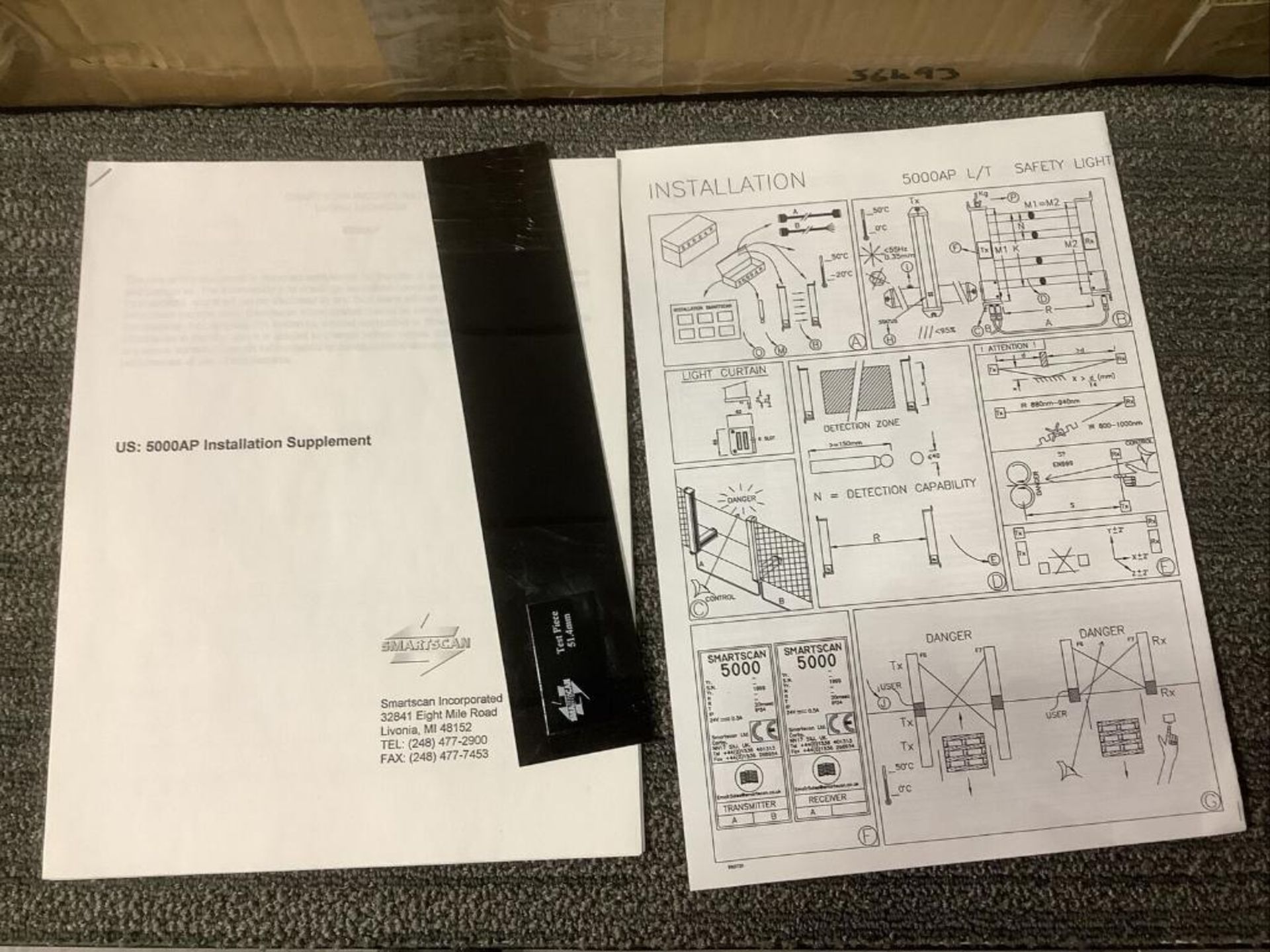 SMARTSCAN 51204APL2 LIGHT CURTAIN RECEIVER AND EMITTER - Image 5 of 7