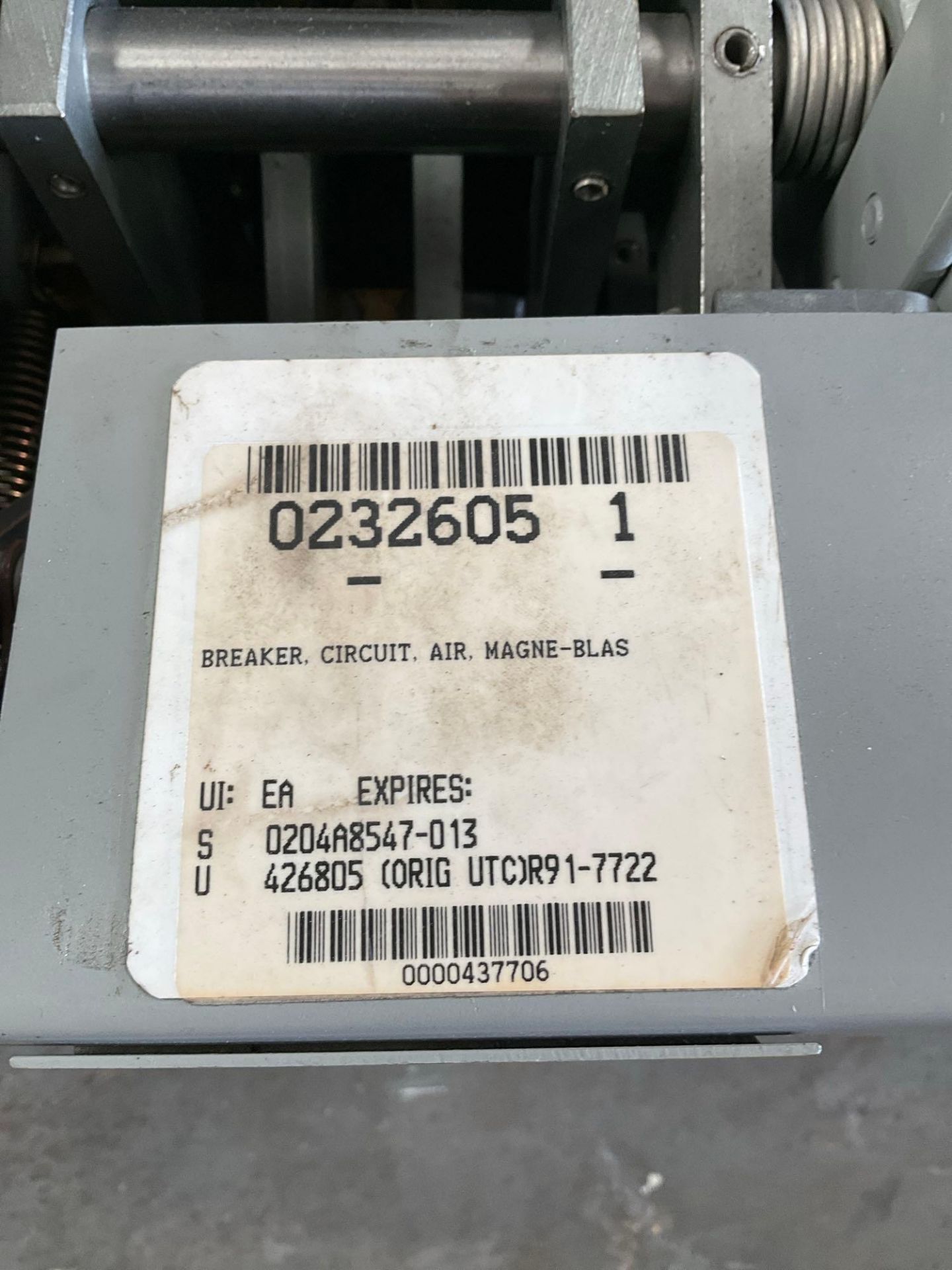 GE - GENERAL ELECTRIC MAGNE-BLAST CIRCUIT BREAKER, TYPE AM-4.16-350-2H, 60HZ, 1200 AMP - Image 10 of 10