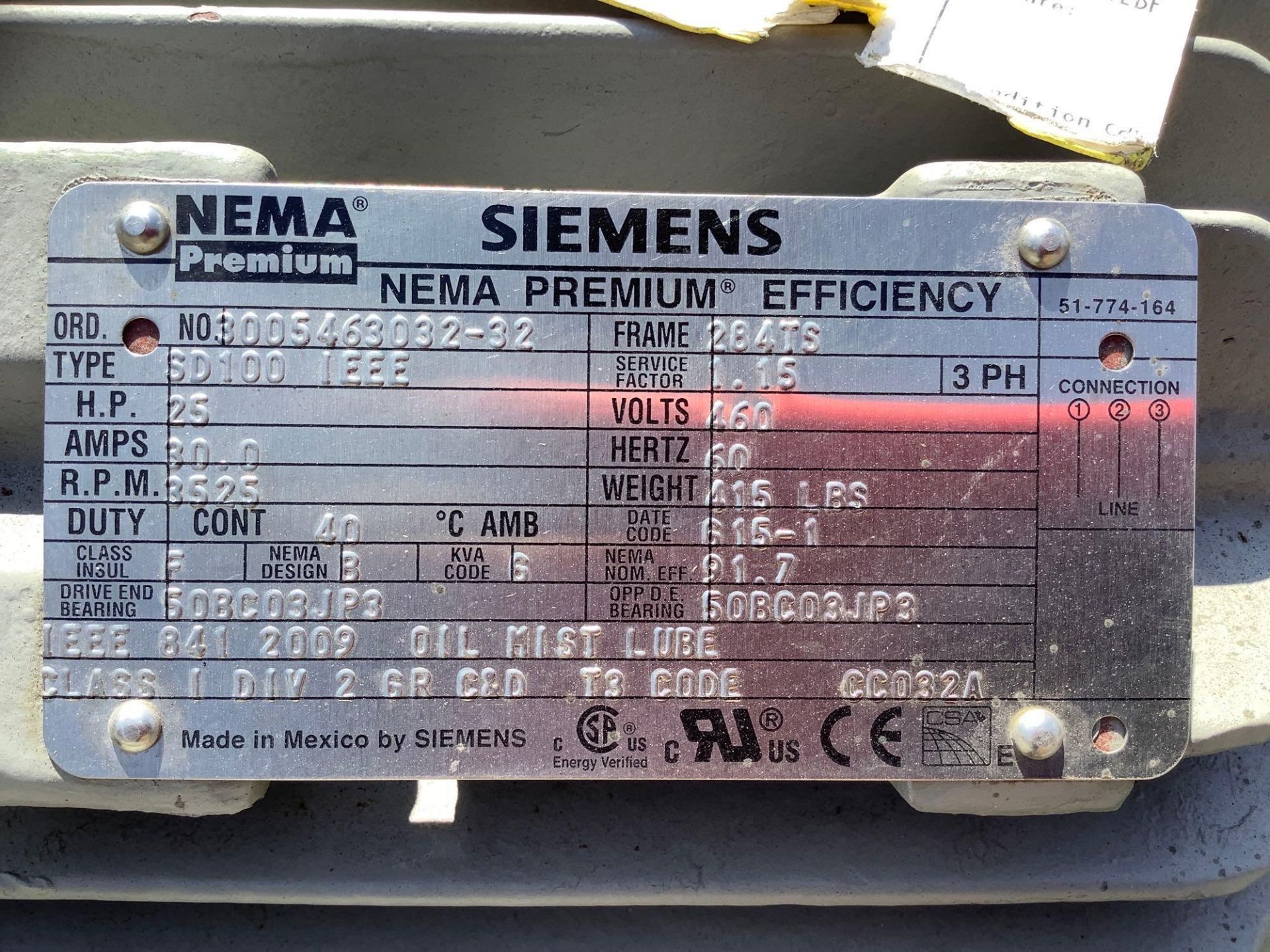 UNUSED CPC PUMPS INTERNATIONAL MODEL G2X3X11 HR PUMP W/ SIEMENS SD100 IEEE MOTOR - Image 3 of 11